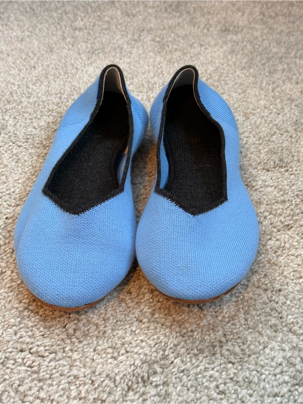 Rothy’s The Daily Ice Blue Merino Wool Flats Women’s 10.5 EUC